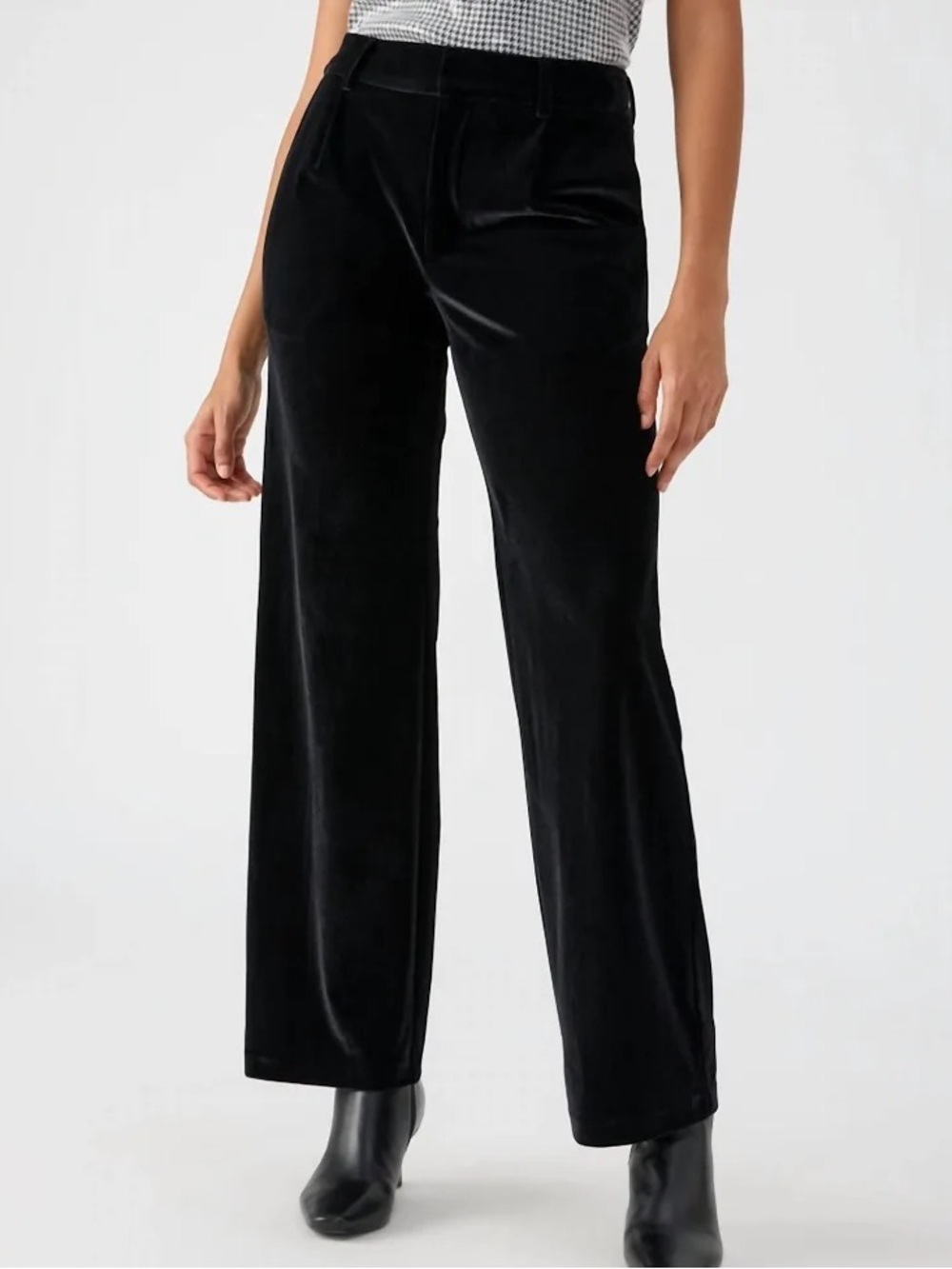 Sanctuary Faye Black Velvet Trousers